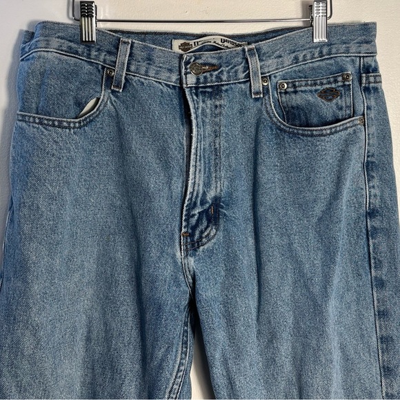 Harley-Davidson Blue Straight Men Jeans - Picture 4 of 7